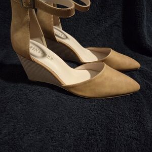 Tan Wedge Heel Sandals